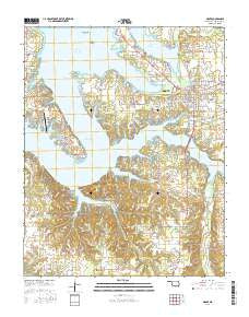 Grove Oklahoma Current topographic map, 1:24000 scale, 7.5 X 7.5 Minute, Year 2016