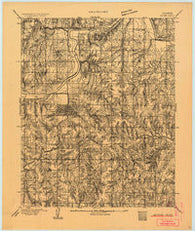 Guthrie Oklahoma Historical topographic map, 1:62500 scale, 15 X 15 Minute, Year 1892