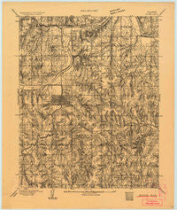 Guthrie Oklahoma Historical topographic map, 1:62500 scale, 15 X 15 Minute, Year 1892