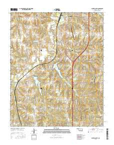Guthrie South Oklahoma Current topographic map, 1:24000 scale, 7.5 X 7.5 Minute, Year 2016
