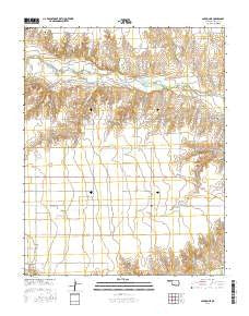 Guymon NE Oklahoma Current topographic map, 1:24000 scale, 7.5 X 7.5 Minute, Year 2016