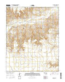 Guymon SE Oklahoma Current topographic map, 1:24000 scale, 7.5 X 7.5 Minute, Year 2016