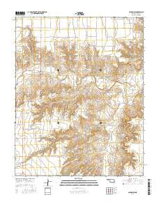 Guymon SW Oklahoma Current topographic map, 1:24000 scale, 7.5 X 7.5 Minute, Year 2016