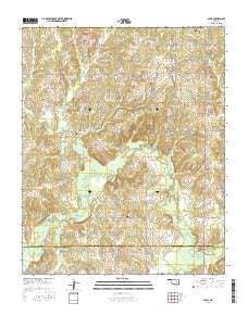 Gypsy Oklahoma Current topographic map, 1:24000 scale, 7.5 X 7.5 Minute, Year 2016