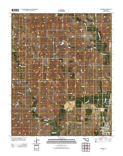 Hammon Oklahoma Historical topographic map, 1:24000 scale, 7.5 X 7.5 Minute, Year 2012