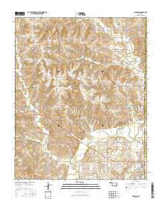 Hammon Oklahoma Current topographic map, 1:24000 scale, 7.5 X 7.5 Minute, Year 2016