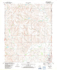 Hammon Oklahoma Historical topographic map, 1:24000 scale, 7.5 X 7.5 Minute, Year 1987