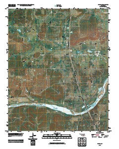 Hanna Oklahoma Historical topographic map, 1:24000 scale, 7.5 X 7.5 Minute, Year 2010