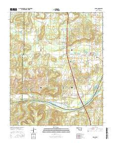 Hanna Oklahoma Current topographic map, 1:24000 scale, 7.5 X 7.5 Minute, Year 2016