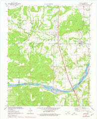 Hanna Oklahoma Historical topographic map, 1:24000 scale, 7.5 X 7.5 Minute, Year 1971