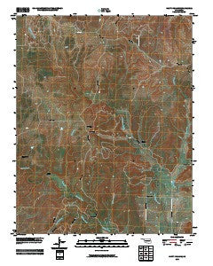 Happy Hollow Oklahoma Historical topographic map, 1:24000 scale, 7.5 X 7.5 Minute, Year 2009