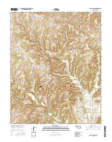 Happy Hollow Oklahoma Current topographic map, 1:24000 scale, 7.5 X 7.5 Minute, Year 2016