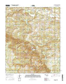 Harden City Oklahoma Current topographic map, 1:24000 scale, 7.5 X 7.5 Minute, Year 2016