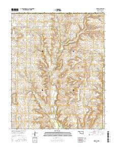 Hardy Oklahoma Current topographic map, 1:24000 scale, 7.5 X 7.5 Minute, Year 2016
