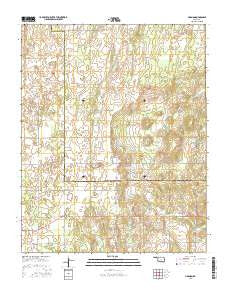 Harmon Oklahoma Current topographic map, 1:24000 scale, 7.5 X 7.5 Minute, Year 2016