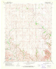 Harmon SE Oklahoma Historical topographic map, 1:24000 scale, 7.5 X 7.5 Minute, Year 1970