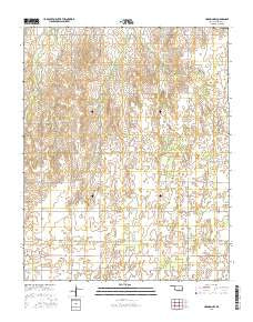 Harmon NW Oklahoma Current topographic map, 1:24000 scale, 7.5 X 7.5 Minute, Year 2016