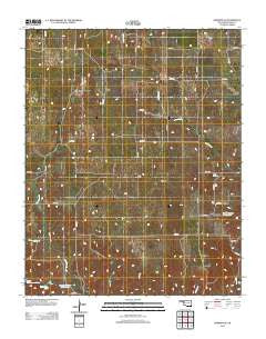 Harmon SE Oklahoma Historical topographic map, 1:24000 scale, 7.5 X 7.5 Minute, Year 2012