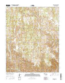 Harmon SE Oklahoma Current topographic map, 1:24000 scale, 7.5 X 7.5 Minute, Year 2016