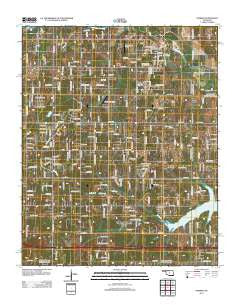 Harrah Oklahoma Historical topographic map, 1:24000 scale, 7.5 X 7.5 Minute, Year 2012