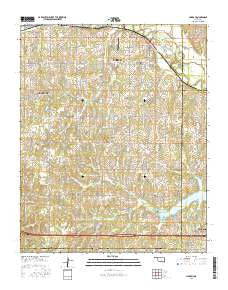 Harrah Oklahoma Current topographic map, 1:24000 scale, 7.5 X 7.5 Minute, Year 2016