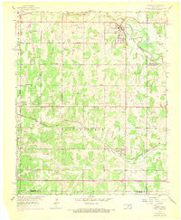 Harrah Oklahoma Historical topographic map, 1:24000 scale, 7.5 X 7.5 Minute, Year 1956
