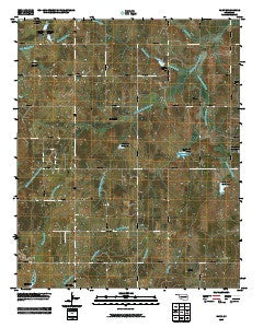 Hart Oklahoma Historical topographic map, 1:24000 scale, 7.5 X 7.5 Minute, Year 2009
