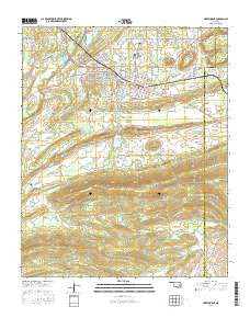 Hartshorne Oklahoma Current topographic map, 1:24000 scale, 7.5 X 7.5 Minute, Year 2016