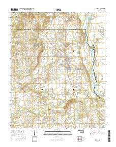 Haskell Oklahoma Current topographic map, 1:24000 scale, 7.5 X 7.5 Minute, Year 2016