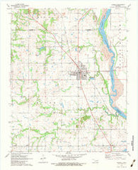 Haskell Oklahoma Historical topographic map, 1:24000 scale, 7.5 X 7.5 Minute, Year 1971