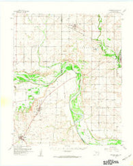 Hastings Oklahoma Historical topographic map, 1:62500 scale, 15 X 15 Minute, Year 1957