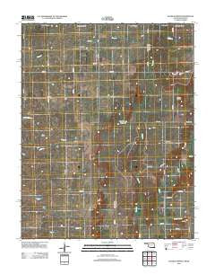 Hayrick Mound Oklahoma Historical topographic map, 1:24000 scale, 7.5 X 7.5 Minute, Year 2012