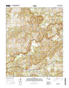 Haywood Oklahoma Current topographic map, 1:24000 scale, 7.5 X 7.5 Minute, Year 2016