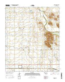 Headrick Oklahoma Current topographic map, 1:24000 scale, 7.5 X 7.5 Minute, Year 2016