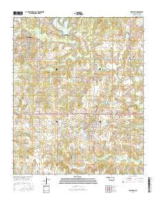 Healdton Oklahoma Current topographic map, 1:24000 scale, 7.5 X 7.5 Minute, Year 2016