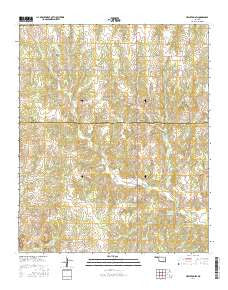 Healdton SW Oklahoma Current topographic map, 1:24000 scale, 7.5 X 7.5 Minute, Year 2016