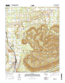 Heavener Oklahoma Current topographic map, 1:24000 scale, 7.5 X 7.5 Minute, Year 2016