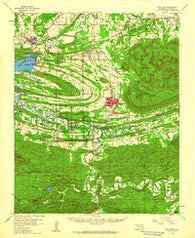 Heavener Oklahoma Historical topographic map, 1:62500 scale, 15 X 15 Minute, Year 1959