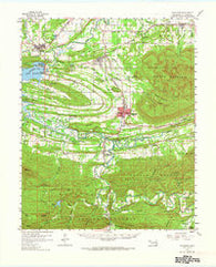Heavener Oklahoma Historical topographic map, 1:62500 scale, 15 X 15 Minute, Year 1959