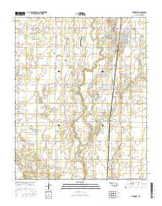 Hennessey Oklahoma Current topographic map, 1:24000 scale, 7.5 X 7.5 Minute, Year 2016
