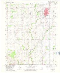 Hennessey Oklahoma Historical topographic map, 1:24000 scale, 7.5 X 7.5 Minute, Year 1982