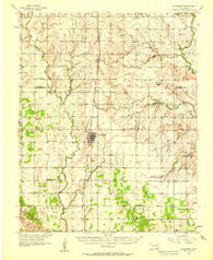 Hennessey Oklahoma Historical topographic map, 1:62500 scale, 15 X 15 Minute, Year 1956