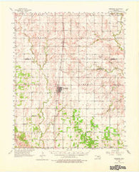 Hennessey Oklahoma Historical topographic map, 1:62500 scale, 15 X 15 Minute, Year 1956