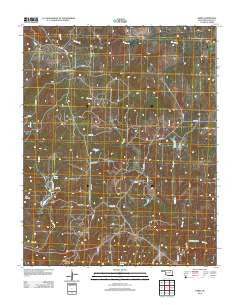 Herd Oklahoma Historical topographic map, 1:24000 scale, 7.5 X 7.5 Minute, Year 2012