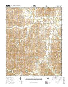 Herring Oklahoma Current topographic map, 1:24000 scale, 7.5 X 7.5 Minute, Year 2016