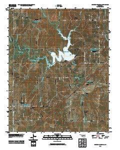 Heyburn Reservoir Oklahoma Historical topographic map, 1:24000 scale, 7.5 X 7.5 Minute, Year 2010