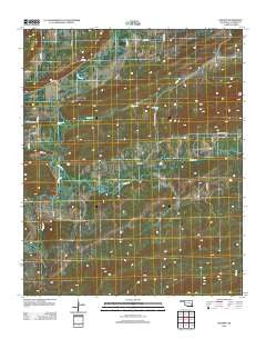 Higgins Oklahoma Historical topographic map, 1:24000 scale, 7.5 X 7.5 Minute, Year 2012