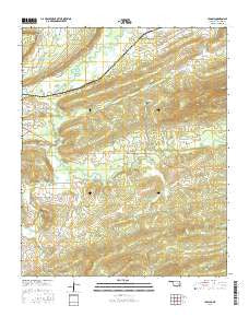 Higgins Oklahoma Current topographic map, 1:24000 scale, 7.5 X 7.5 Minute, Year 2016