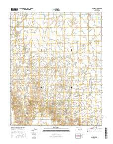 Hillsdale Oklahoma Current topographic map, 1:24000 scale, 7.5 X 7.5 Minute, Year 2016