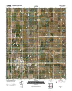 Hobart Oklahoma Historical topographic map, 1:24000 scale, 7.5 X 7.5 Minute, Year 2012